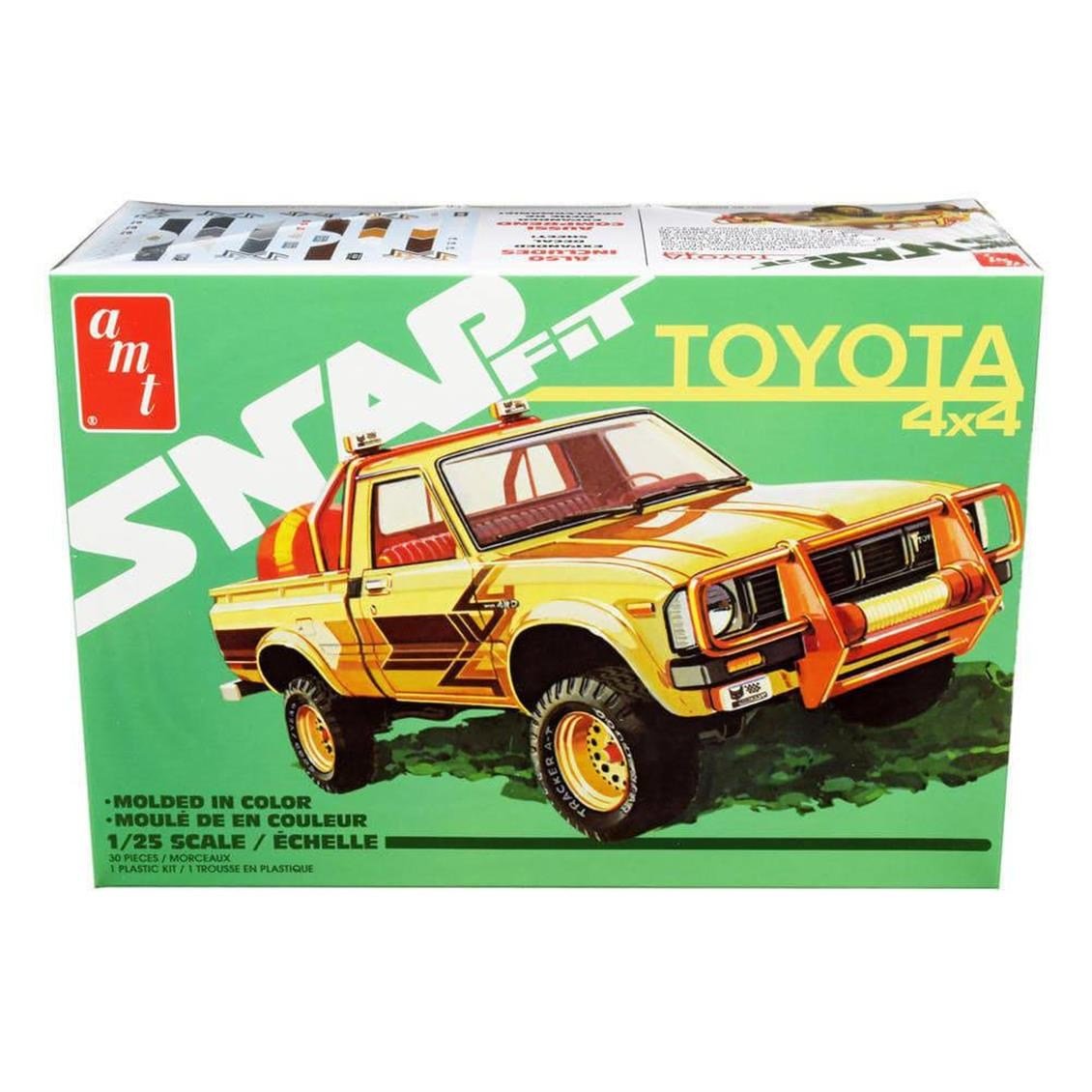 AMT 1114M 1/25 Ölçek, 1980 Toyota Hilux SR5 Pickup (Snap Kit), Plastik Kamyonet Maketi