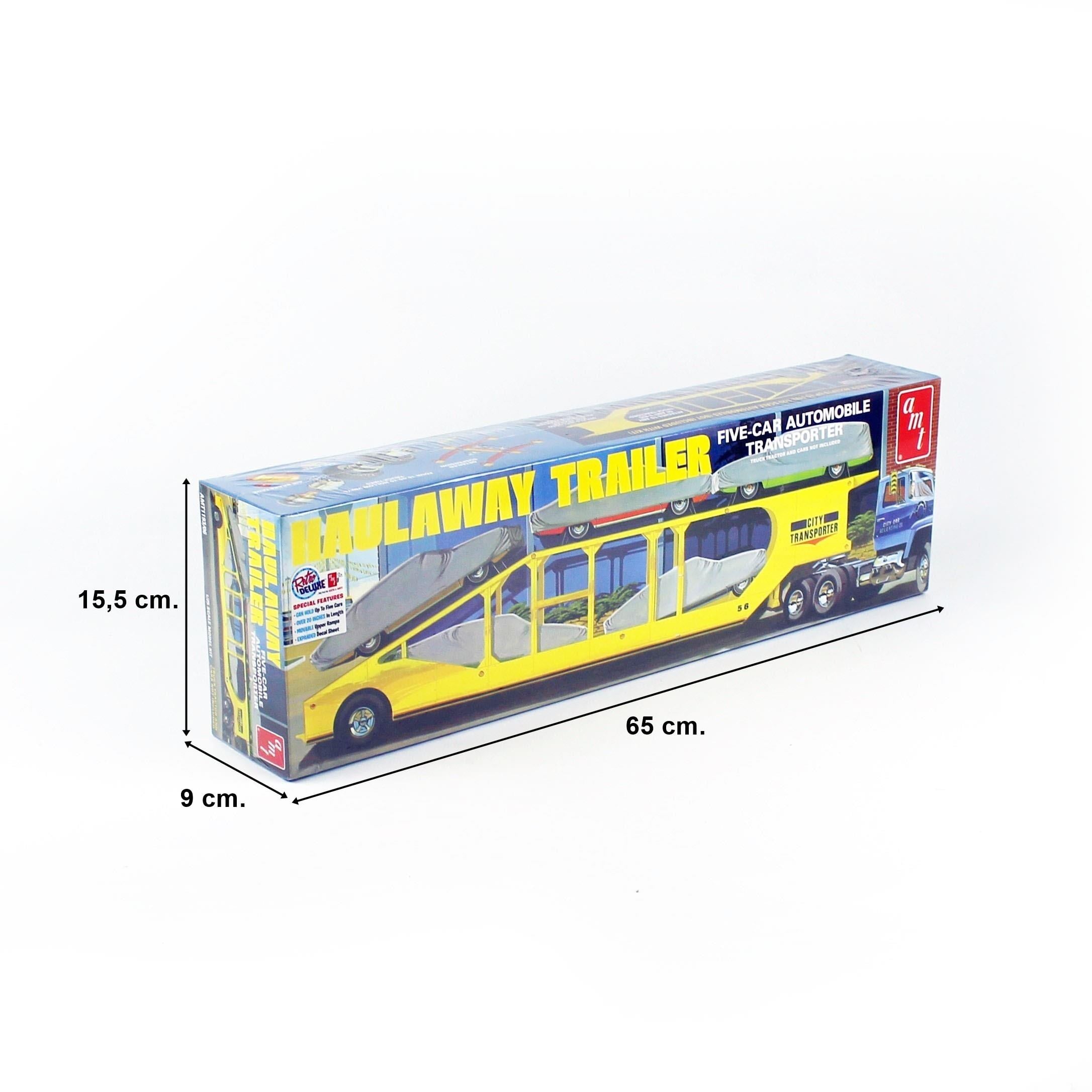 AMT 1193 1/25 Ölçek, 5Car Haulaway Trailer Araba Taşıma Dorsesi, Plastik Model kiti