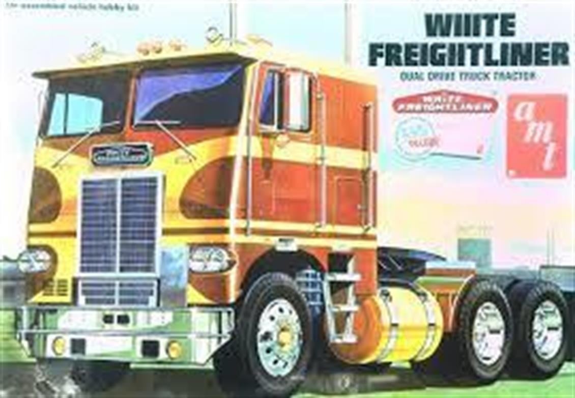 AMT 620 1/25 Ölçek, White Freightliner Dual Drive Tractor