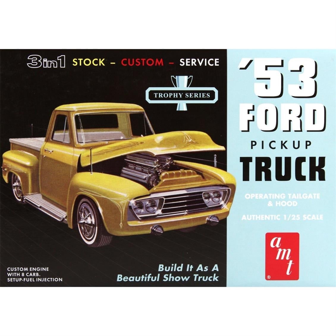 AMT 882 1/25 Ölçek, 1953 Ford Pickup Kamyonet, Plastik Model kiti