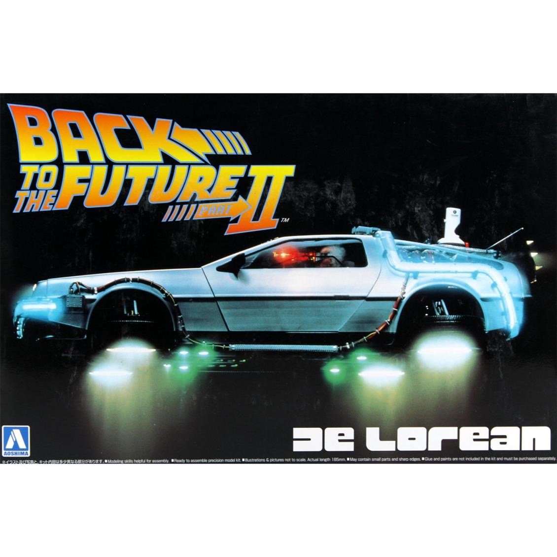 Aoshima 01186 1/24 Ölçek, Back To The Future Derolean From Part I, Plastik Model kiti