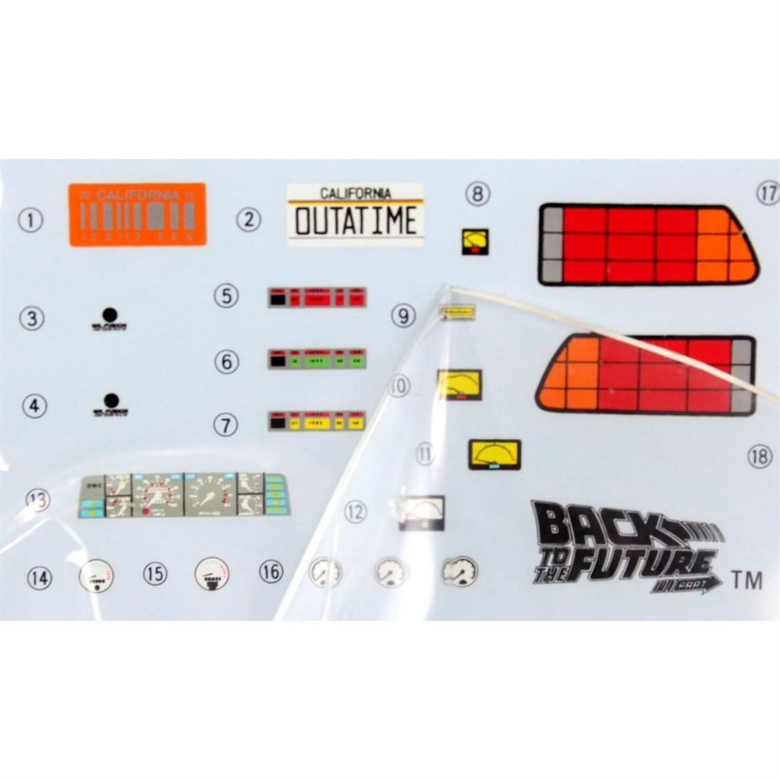 Aoshima 01186 1/24 Ölçek, Back To The Future Derolean From Part I, Plastik Model kiti