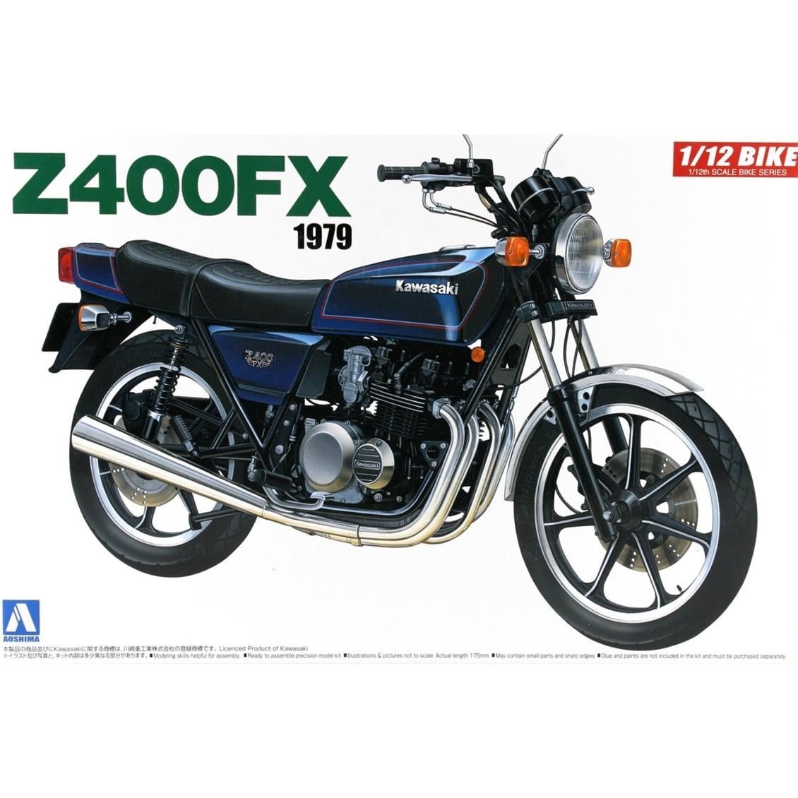 Aoshima 04151 1/12 Ölçek, Kawasaki Z400Fx, Plastik Model kiti