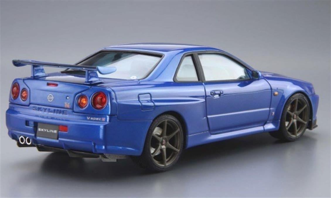 Aoshima 05159 1/24 Ölçek, Nissan Bnr34 Skyline Gt-R V-Specii 02, Plastik Model kiti