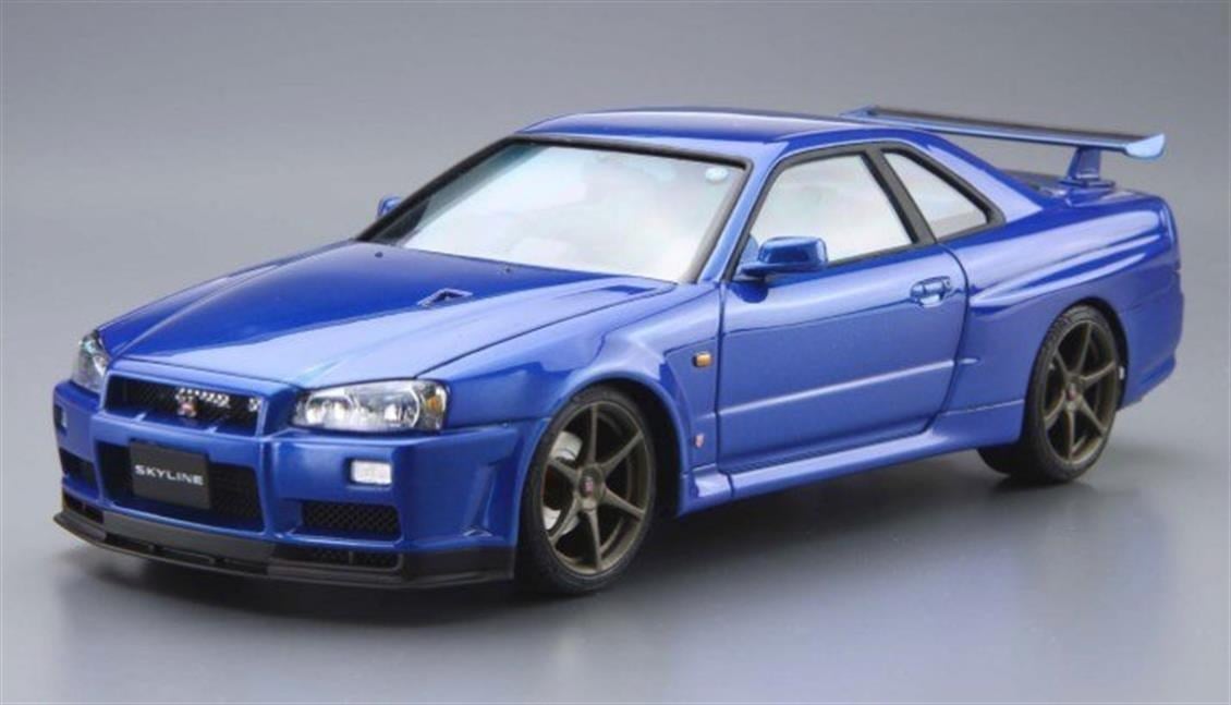 Aoshima 05159 1/24 Ölçek, Nissan Bnr34 Skyline Gt-R V-Specii 02, Plastik Model kiti