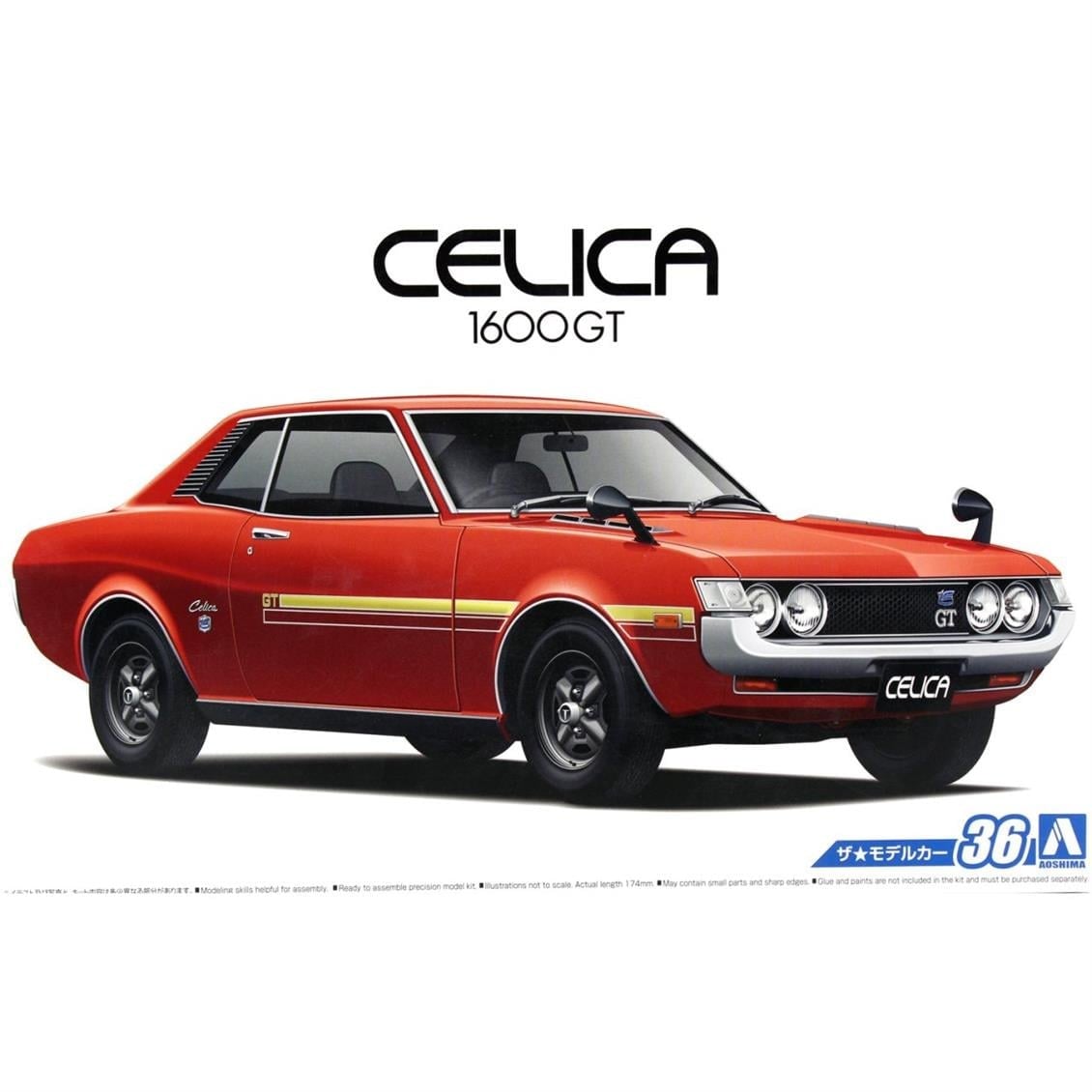Aoshima 05318 1/24 Ölçek, Toyota Ta22 Celica 1600Gt 72, Plastik Model kiti