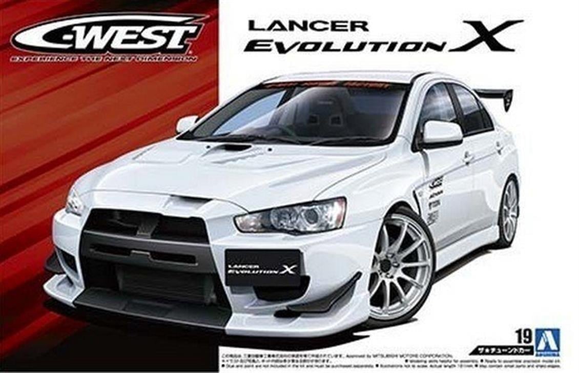 Aoshima 05320 1/24 Ölçek, C-West Cz4A Lancer Evolution X 07 Mitsu, Plastik Model kiti