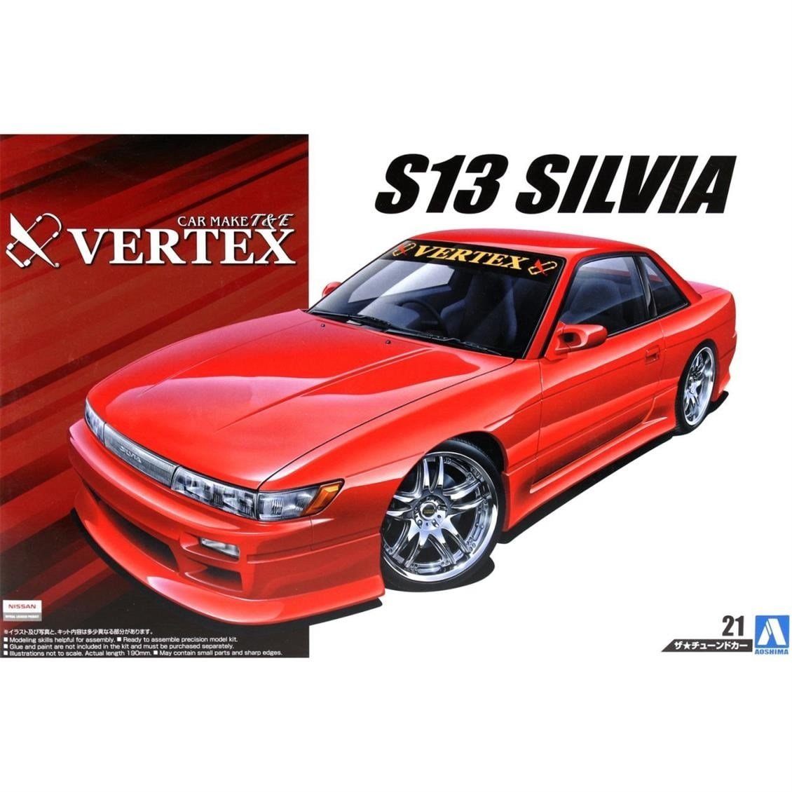 Aoshima 05334 1/24 Ölçek, Vertex Ps13 Silvia, Plastik Model kiti