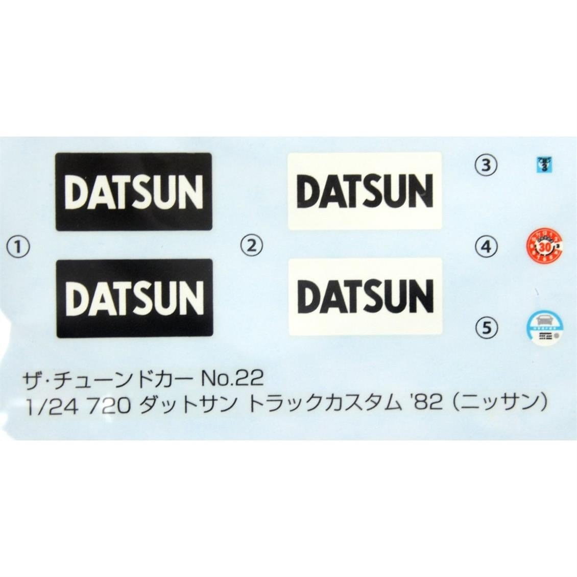 Aoshima 05335 1/24 Ölçek, Datsun Truck Custom 82 Nissan, Plastik Model kiti