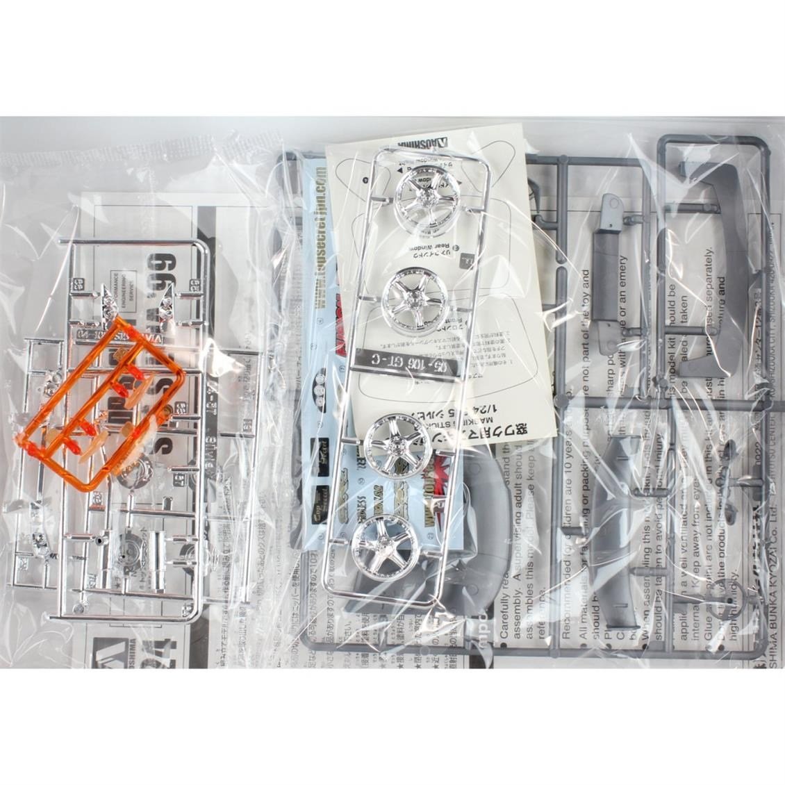 Aoshima 05355 1/24 Ölçek, Topsecret S15 Silvia 99 Nissan, Plastik Model kiti