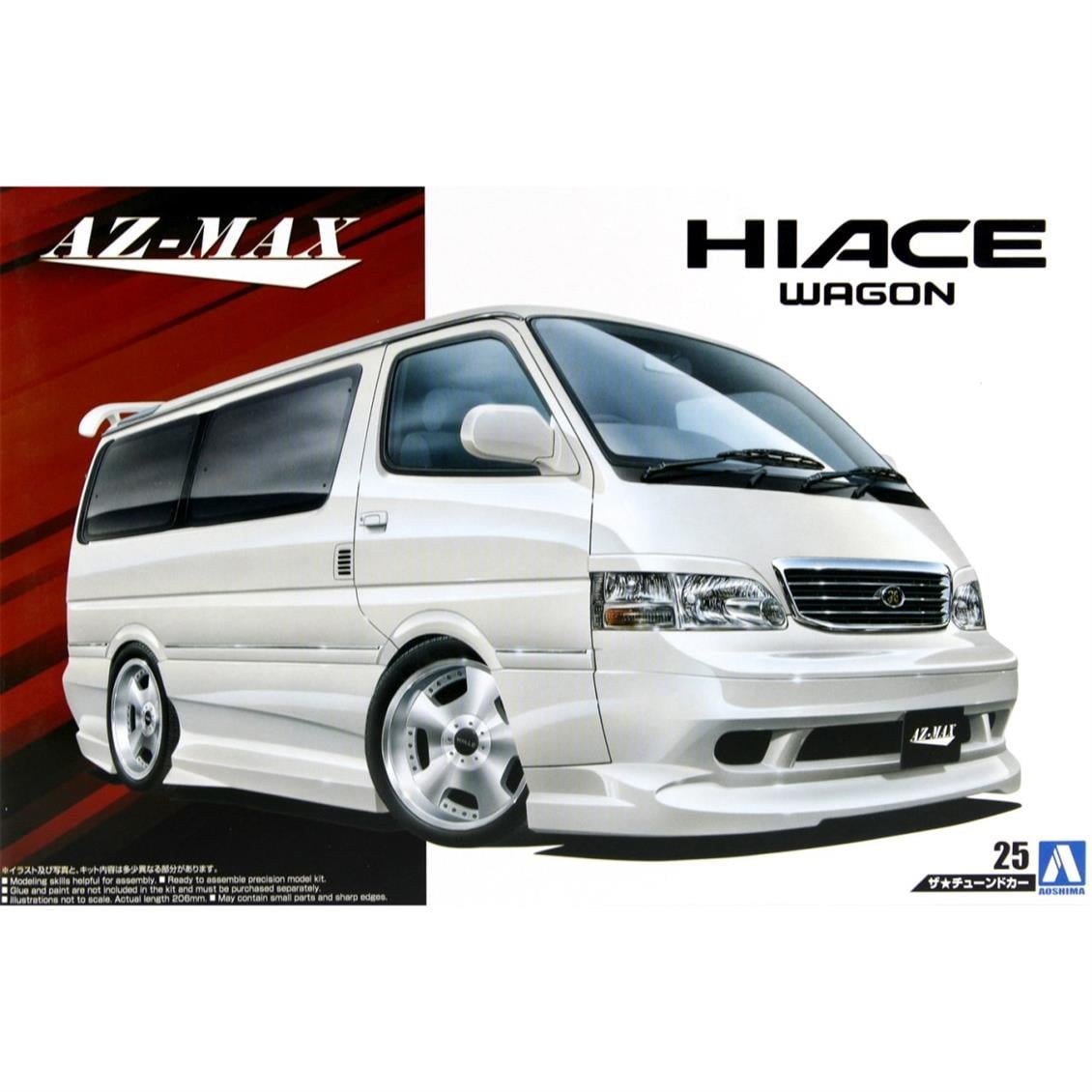 Aoshima 05356 1/24 Ölçek, Azmax Kzh100 Hiace 99 Toyota, Plastik Model kiti
