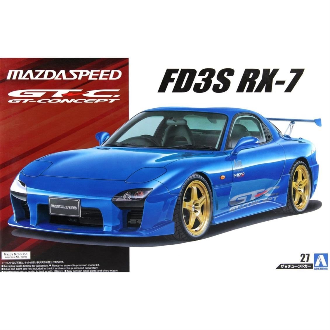 Aoshima 05358 1/24 Ölçek, Mazda Speed Fd3S Rx-7 A-Spec Gt-C 99, Plastik Model kiti