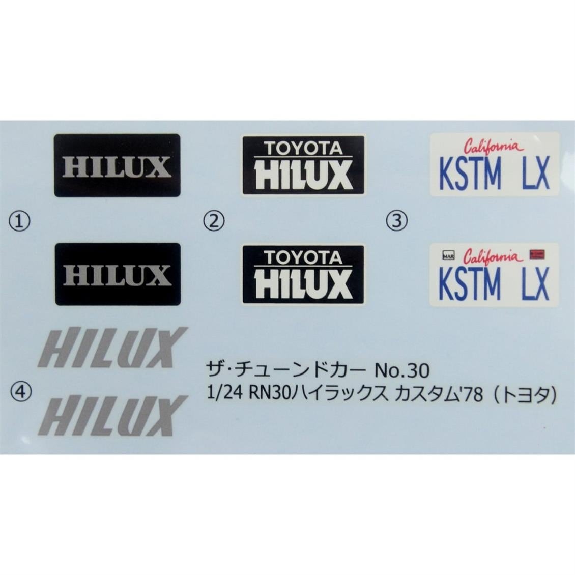 Aoshima 05361 1/24 Ölçek, Rn30 Hilux Custom 78 Toyota, Plastik Model kiti