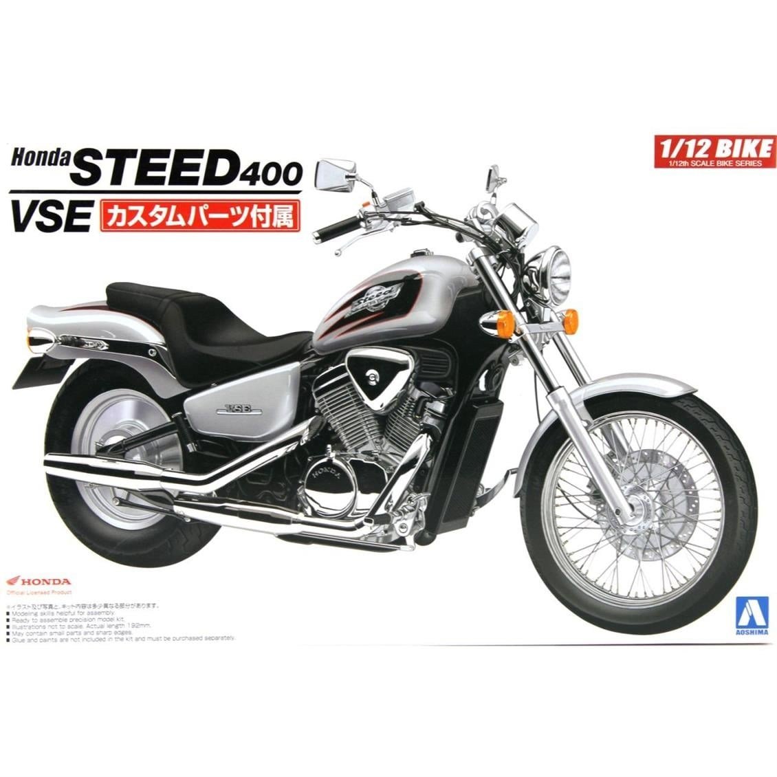 Aoshima 05398 1/12 Ölçek, Honda Steed 400Vse With Custom Parts, Plastik Model kiti