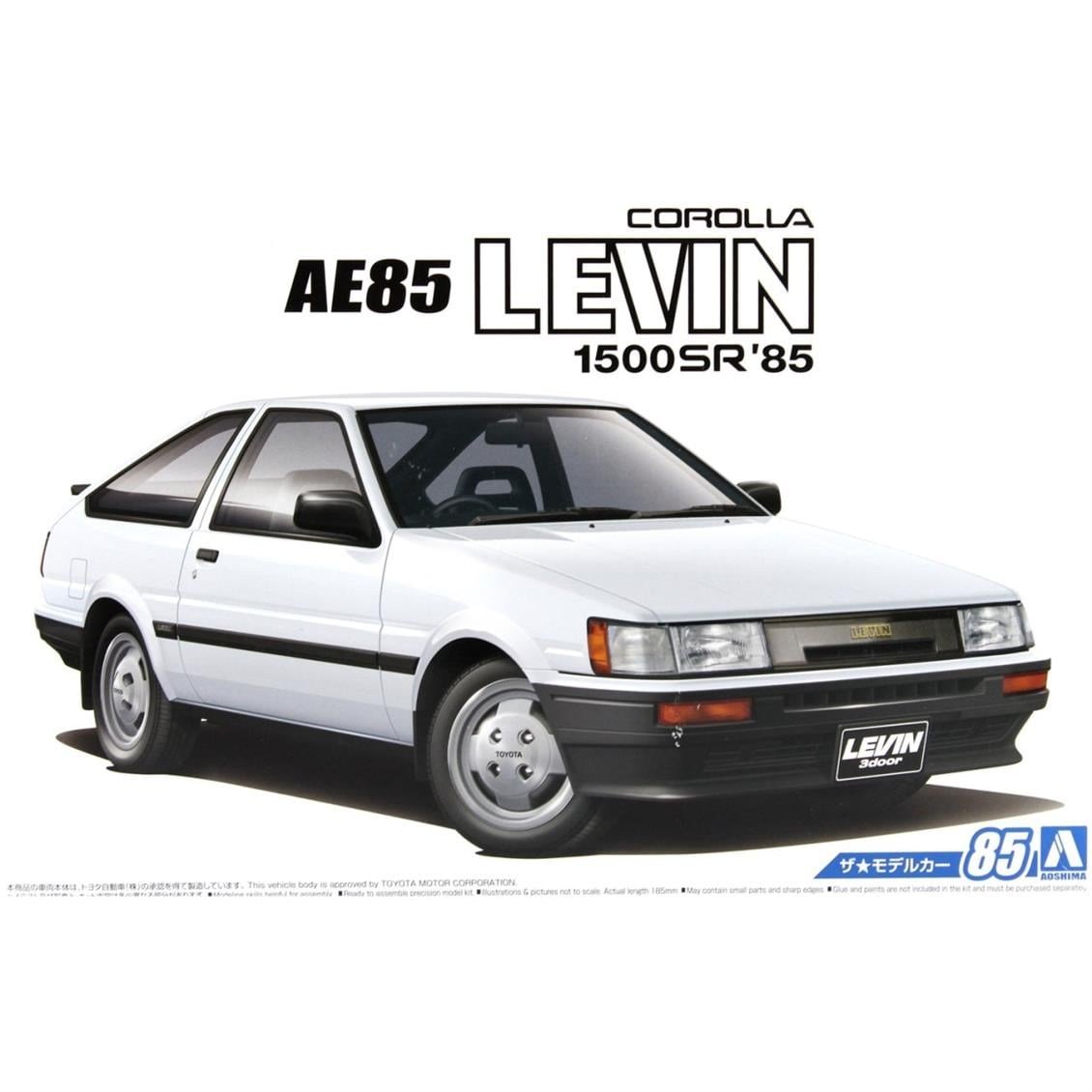 Aoshima 05593 1/24 Ölçek, Toyota Ae85 Corolla Levin 1500 Sr '85, Plastik Model kiti