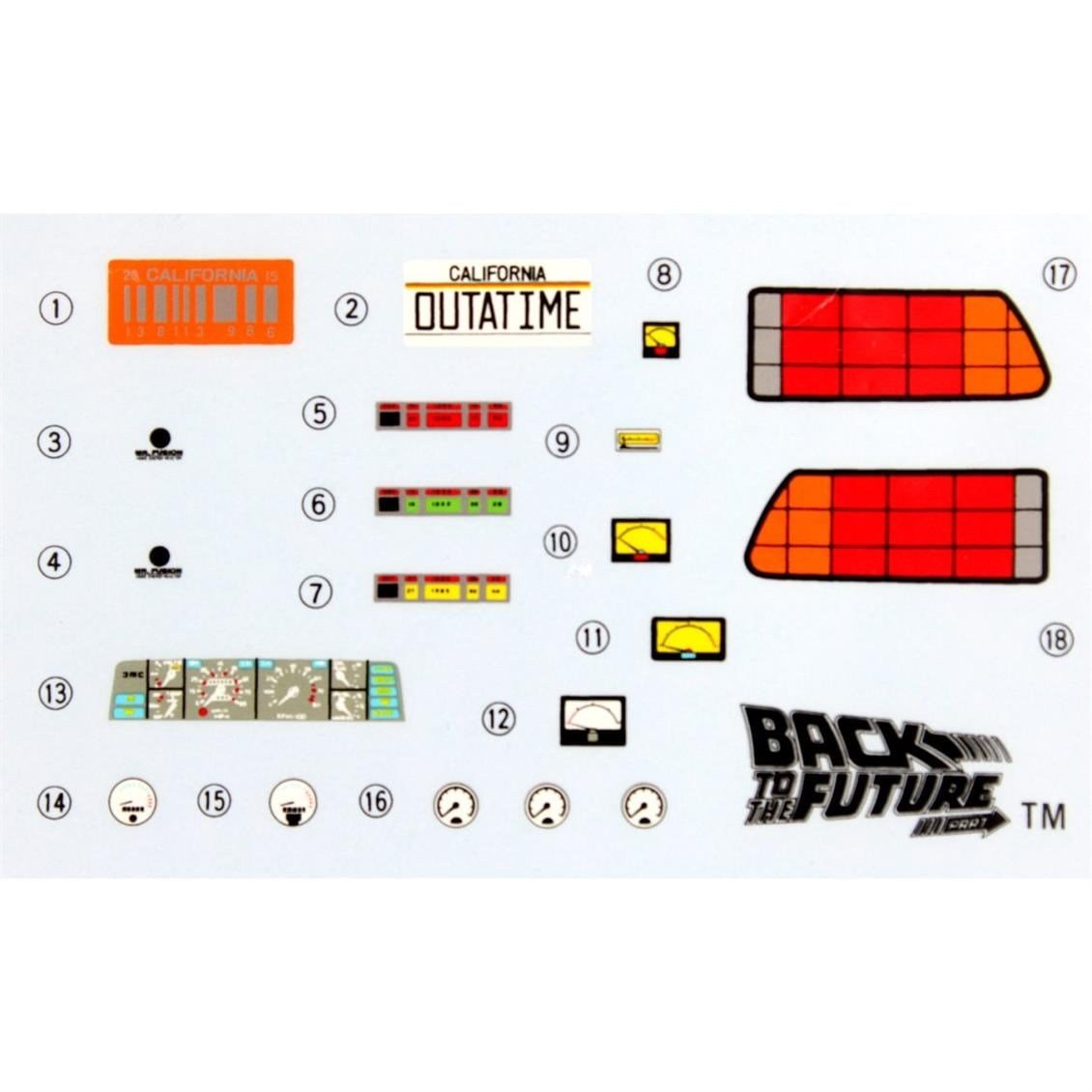 Aoshima Aoshima 01187 1/24 Ölçek, Geleceğe Dönüş Araba Maketi Seri 3, Plastik Model kiti