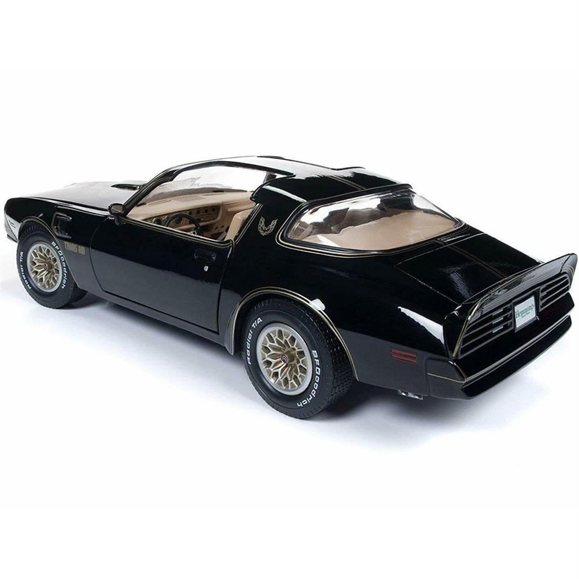 Autoworld 1177 1/18 Ölçek, 1977 Pontiac TransAm,Özel Seri (Hemmings Muscle Machine), Siyah, Sergilemeye Hazır Metal Araba Model