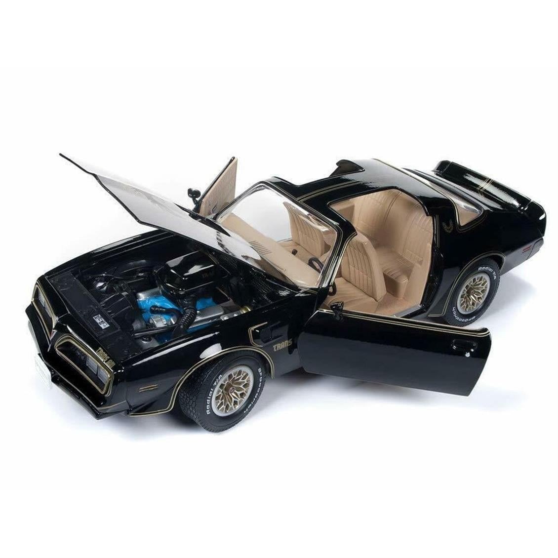 Autoworld 1177 1/18 Ölçek, 1977 Pontiac TransAm,Özel Seri (Hemmings Muscle Machine), Siyah, Sergilemeye Hazır Metal Araba Model