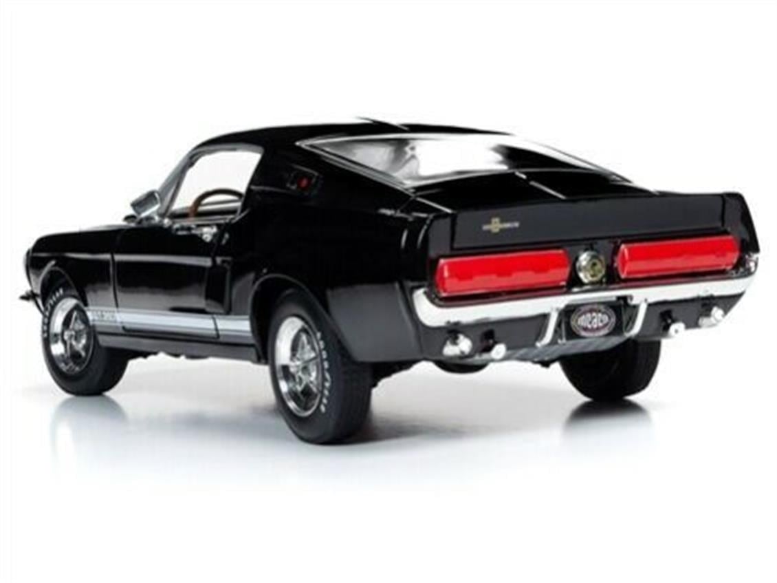 Autoworld 1202 1/18 Ölçek, 1967 Shelby GT350 Sert Tavan, Siyah, Sergilemeye Hazır Metal Araba Modeli