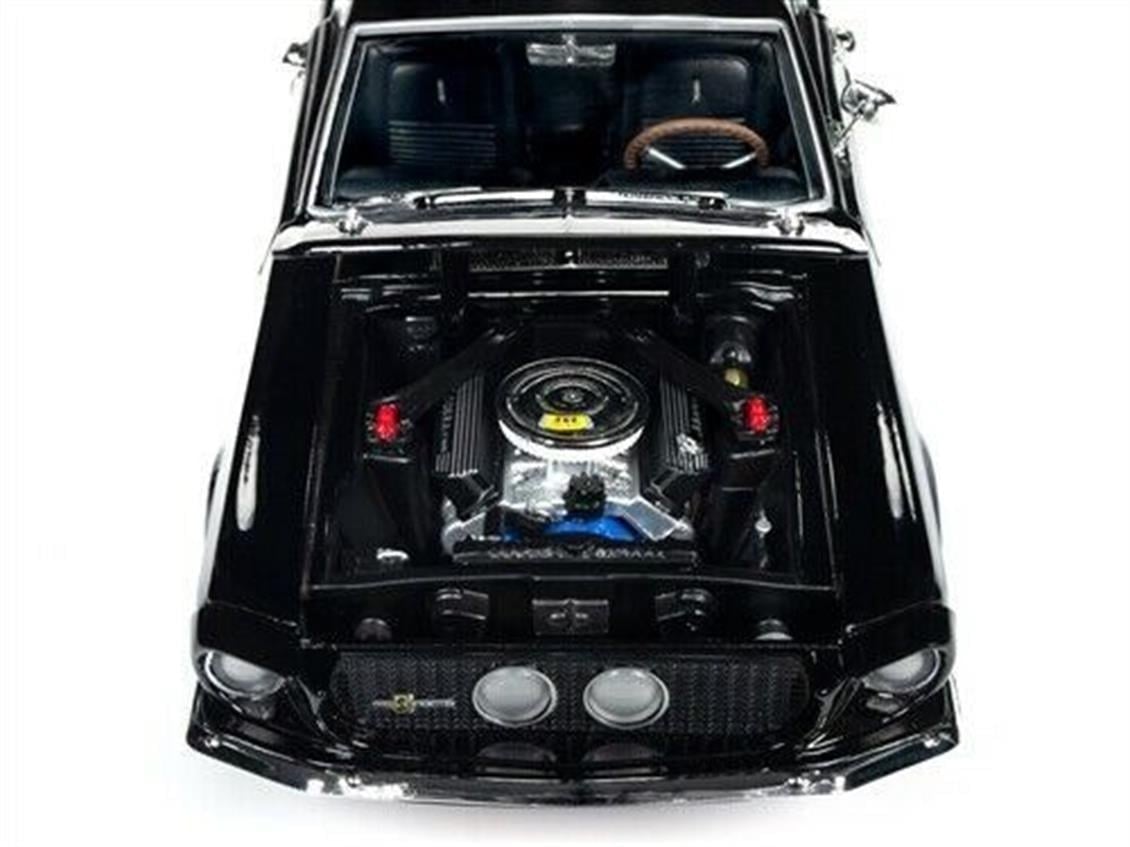 Autoworld 1202 1/18 Ölçek, 1967 Shelby GT350 Sert Tavan, Siyah, Sergilemeye Hazır Metal Araba Modeli