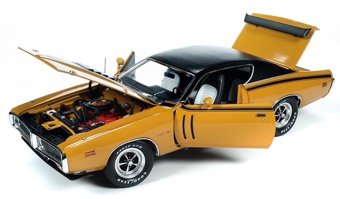 Autoworld 1210 1/18 Ölçek, Dodge Charger R/T Sert Tavan, Karamel, Sergilemeye Hazır Metal Araba Modeli