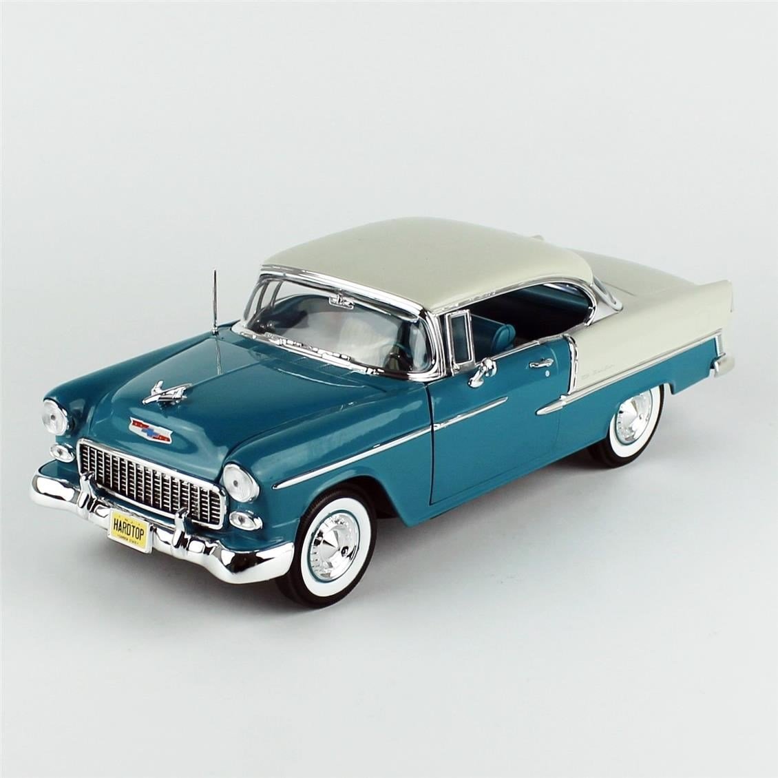 AutoWorld AMM1295 1/18 Ölçek, 1955 Chevrolet Bel Air Hardtop Hemmings, Sergilemeye Hazır Metal Araba Modeli