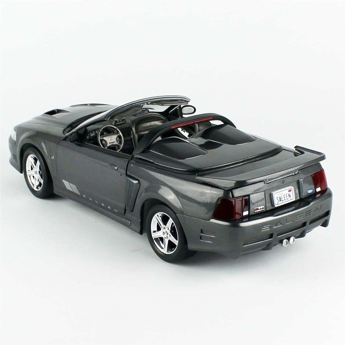AutoWorld AMM1306 1/18 Ölçek, 2003 Mustang Saleen S281 SC Speedster, Dark Shadow Gray, Sergilemeye Hazır Metal Araba Modeli