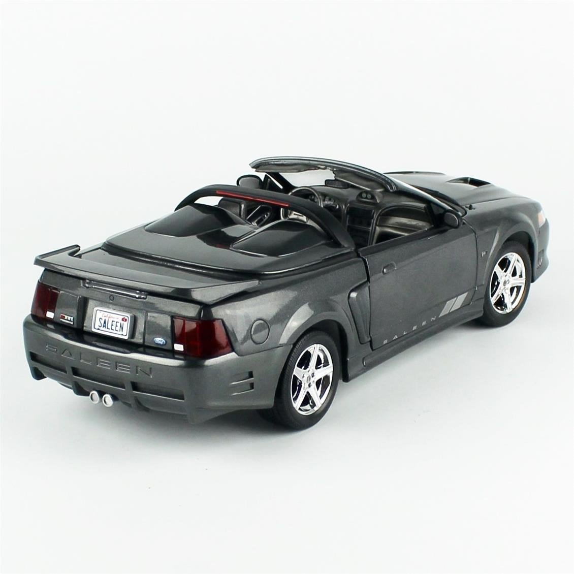 AutoWorld AMM1306 1/18 Ölçek, 2003 Mustang Saleen S281 SC Speedster, Dark Shadow Gray, Sergilemeye Hazır Metal Araba Modeli
