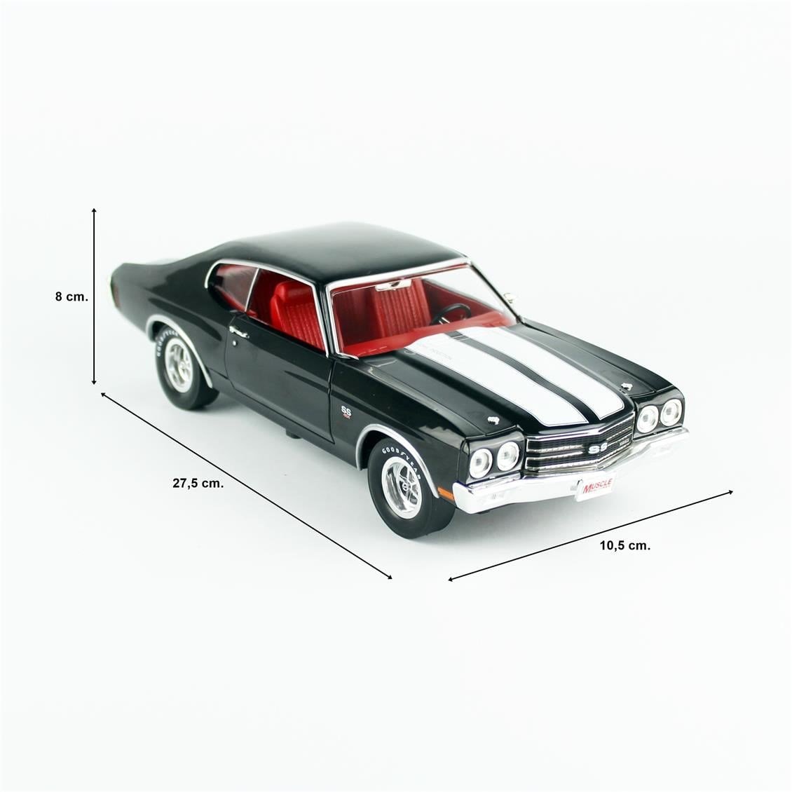 AutoWorld AMM1317 1/18 Ölçek, 1970 Chevrolet Chevelle Hardtop (Hemmings Muscle Machines)Sergilemeye Hazır Metal Araba Modeli