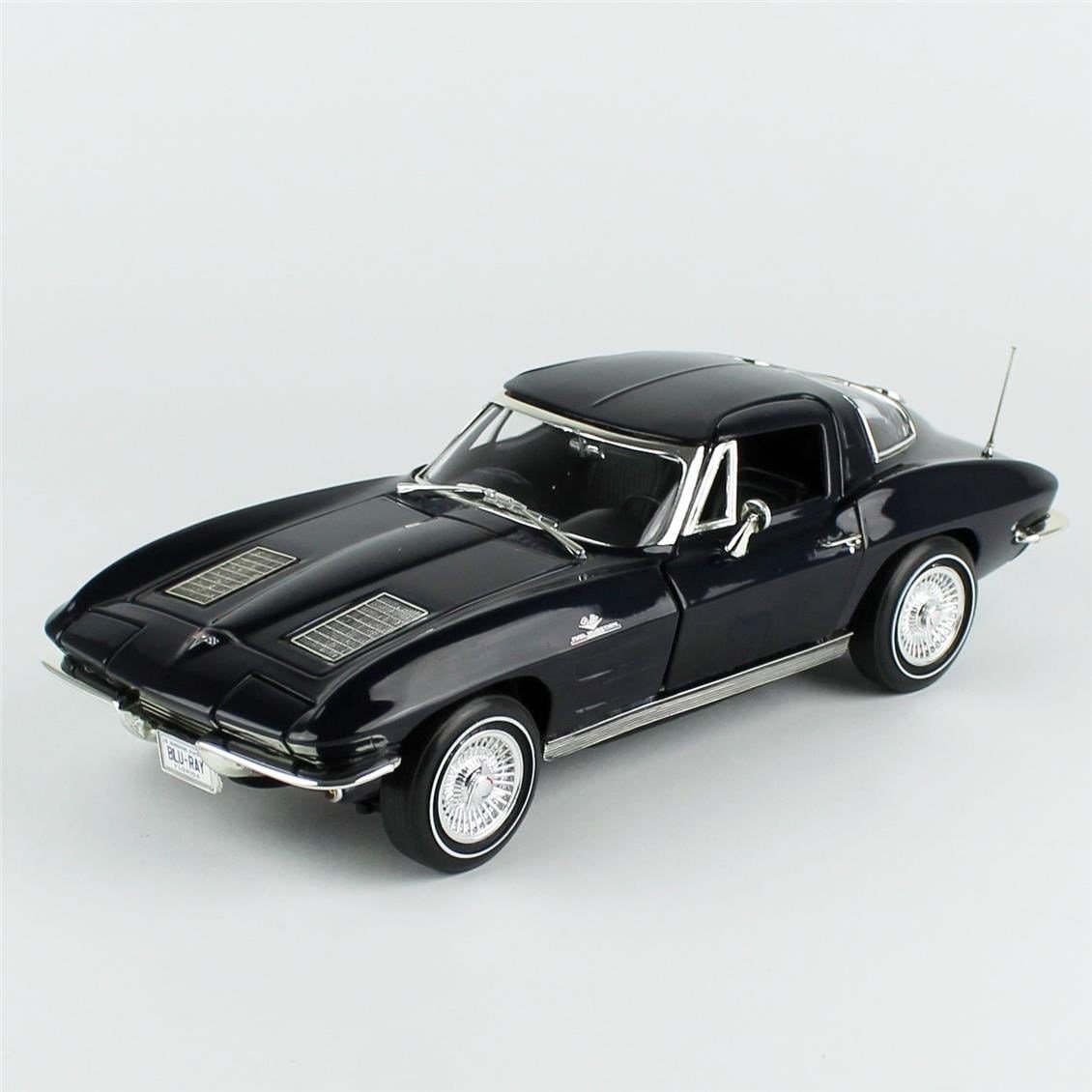 AutoWorld AMM1325 1/18 Ölçek, 1963 Chevrolet Corvette Stingray Coupe, Saddle Tan Metallic, Sergilemeye Hazır Metal Araba Modeli