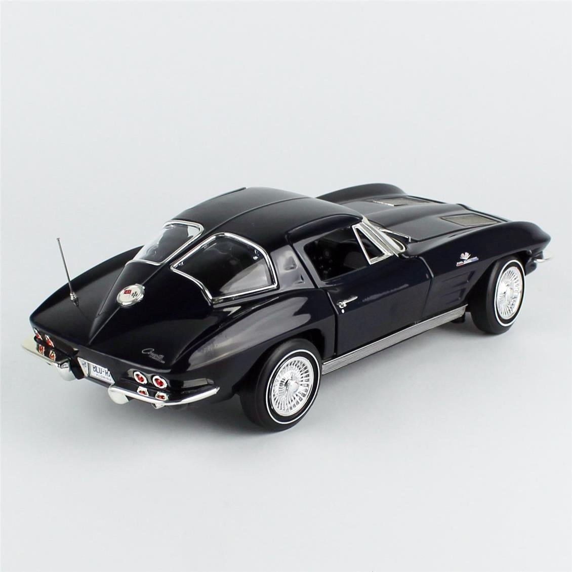 AutoWorld AMM1325 1/18 Ölçek, 1963 Chevrolet Corvette Stingray Coupe, Saddle Tan Metallic, Sergilemeye Hazır Metal Araba Modeli