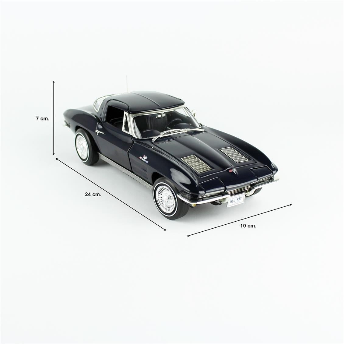 AutoWorld AMM1325 1/18 Ölçek, 1963 Chevrolet Corvette Stingray Coupe, Saddle Tan Metallic, Sergilemeye Hazır Metal Araba Modeli