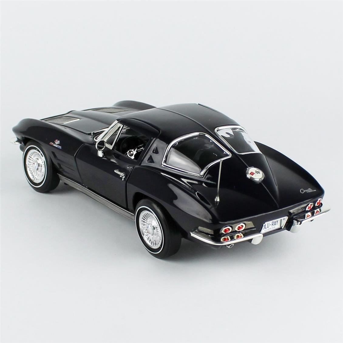 AutoWorld AMM1325 1/18 Ölçek, 1963 Chevrolet Corvette Stingray Coupe, Saddle Tan Metallic, Sergilemeye Hazır Metal Araba Modeli