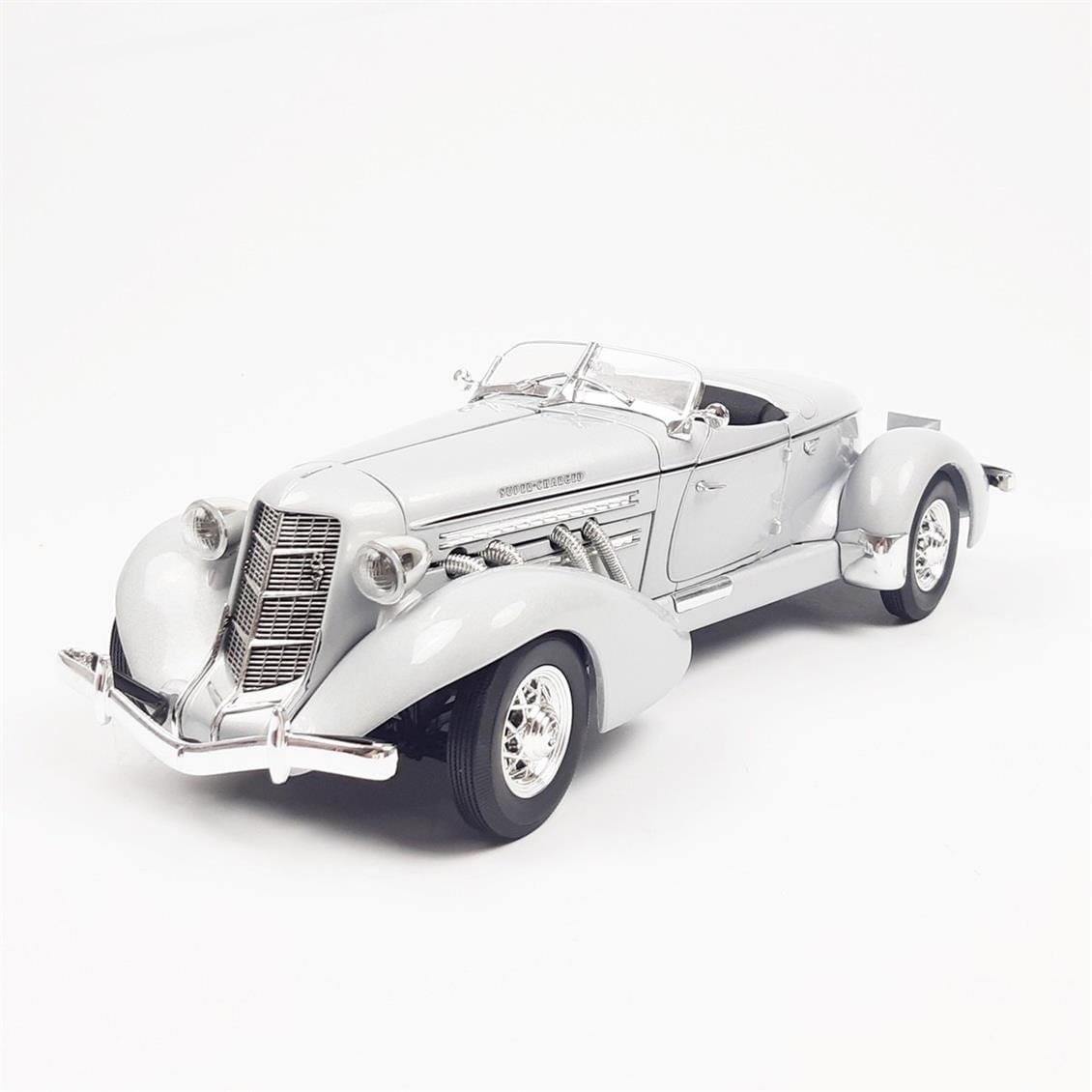 AutoWorld AW268 1/18 Ölçek, 1935 Auburn 851 Speedster, Grayhaze, Sergilemeye Hazır Metal Araba Modeli