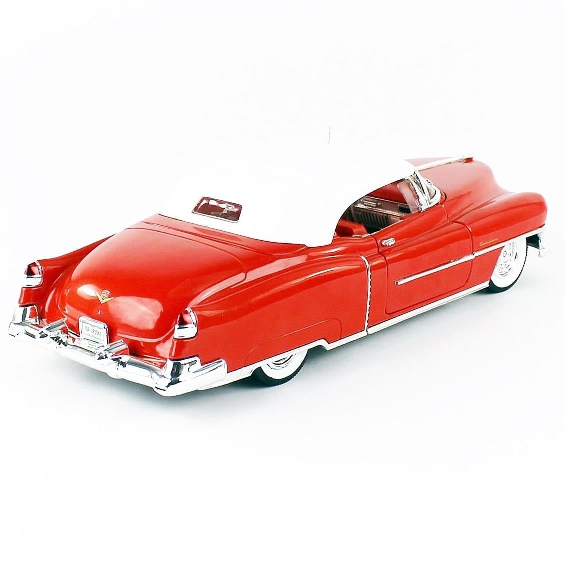 AutoWorld AW286 1/18 Ölçek, 1953 Cadillac ElDorado Convertible, Red, Sergilemeye Hazır Metal Araba Modeli
