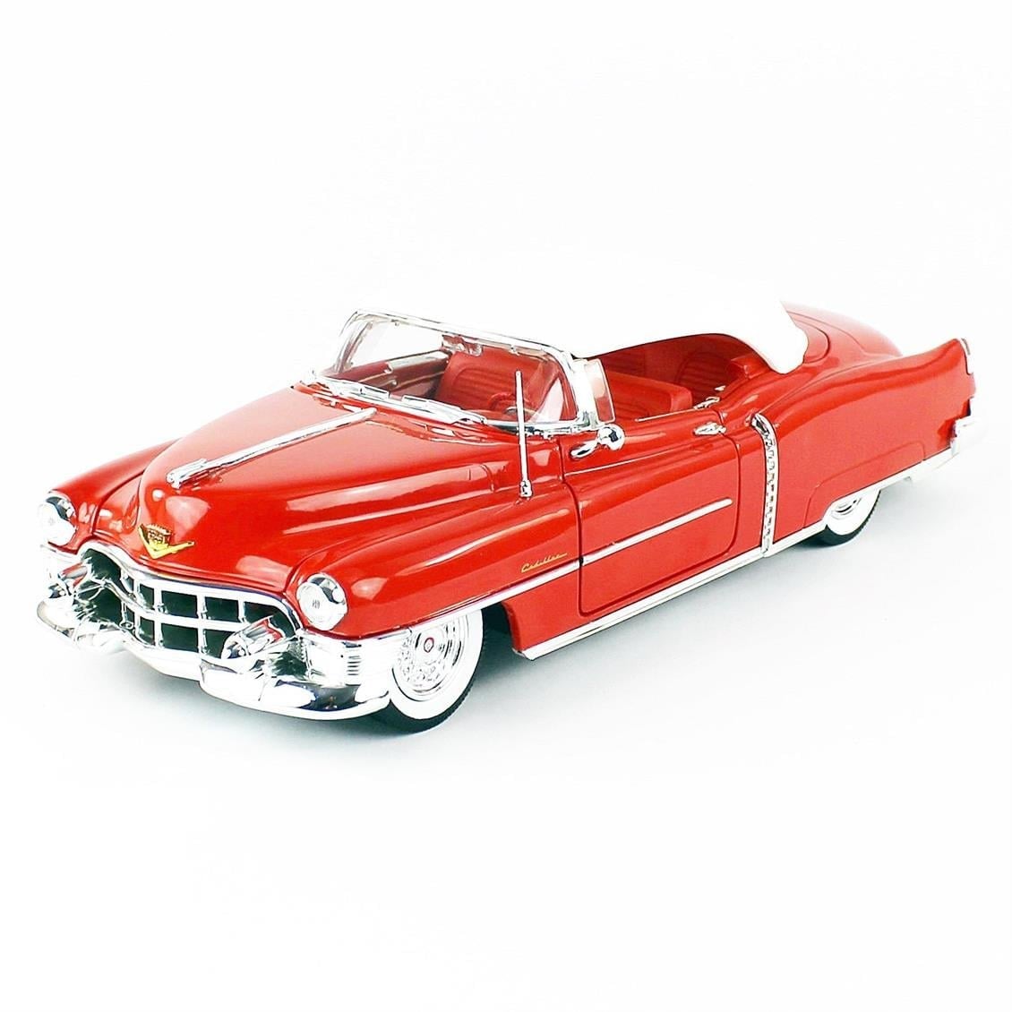 AutoWorld AW286 1/18 Ölçek, 1953 Cadillac ElDorado Convertible, Red, Sergilemeye Hazır Metal Araba Modeli