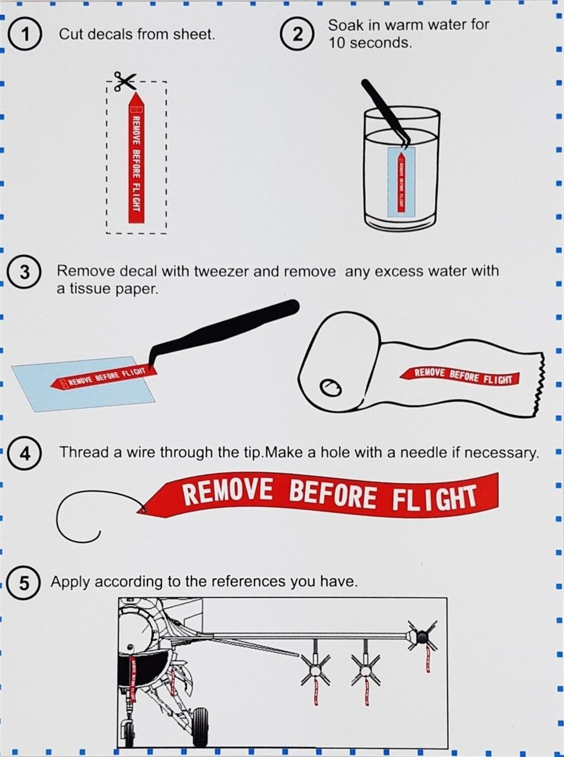 Babibi B3D-0003 1/32 Ölçek, Remove Flight Tags, 3 Boyutlu Dekal Çıkartma