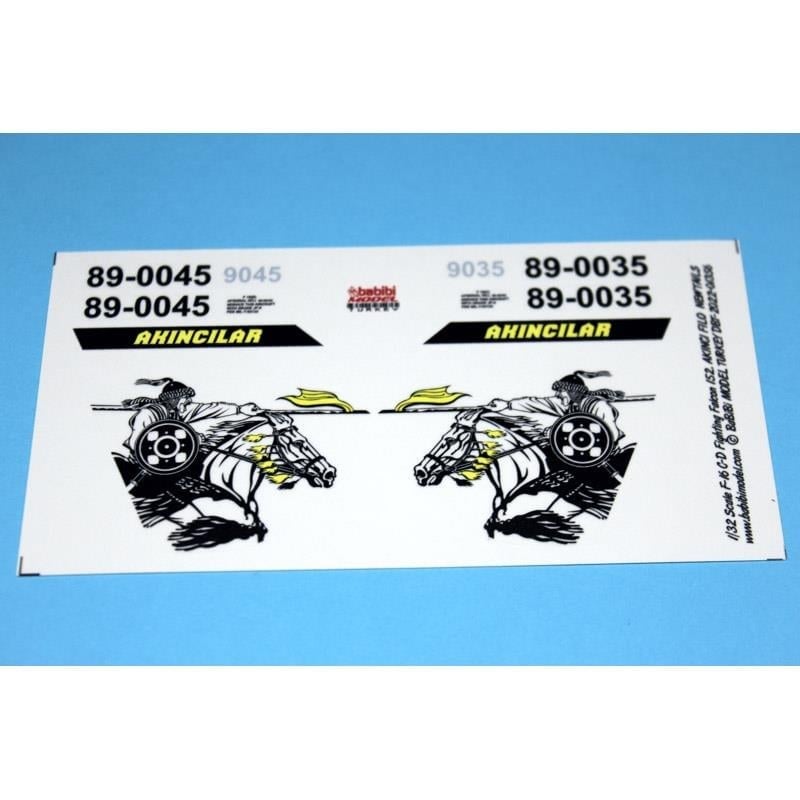 Babibi DBT-01356 1/32 Ölçek, F-16 CD Fighting Falcon 152. Filo Yeni Kuyruk, Dekal Çıkartma