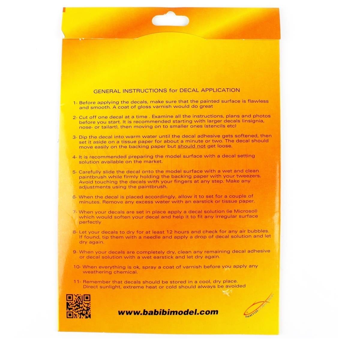 Babibi DBT-01379 1/32 Ölçek, RF-4E Terminator Işık Projesi Özel Boyama Decal Set Kırmızı, Dekal Çıkartma