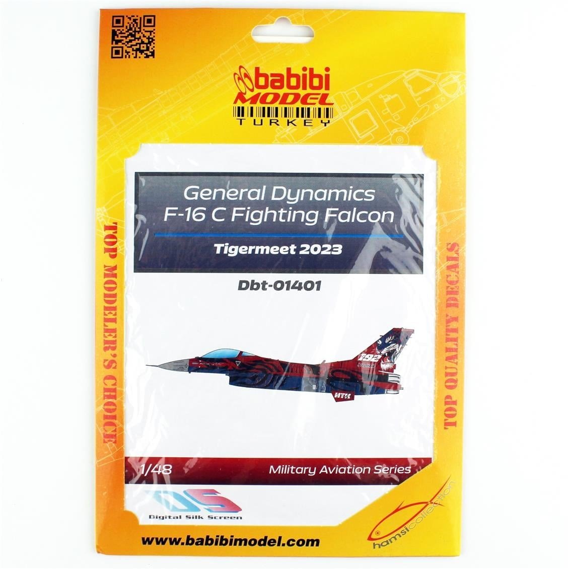 Babibi DBT01401 1/48 F-16C Fighting Falcon Tigermeet 2023 Decal Çıkartma