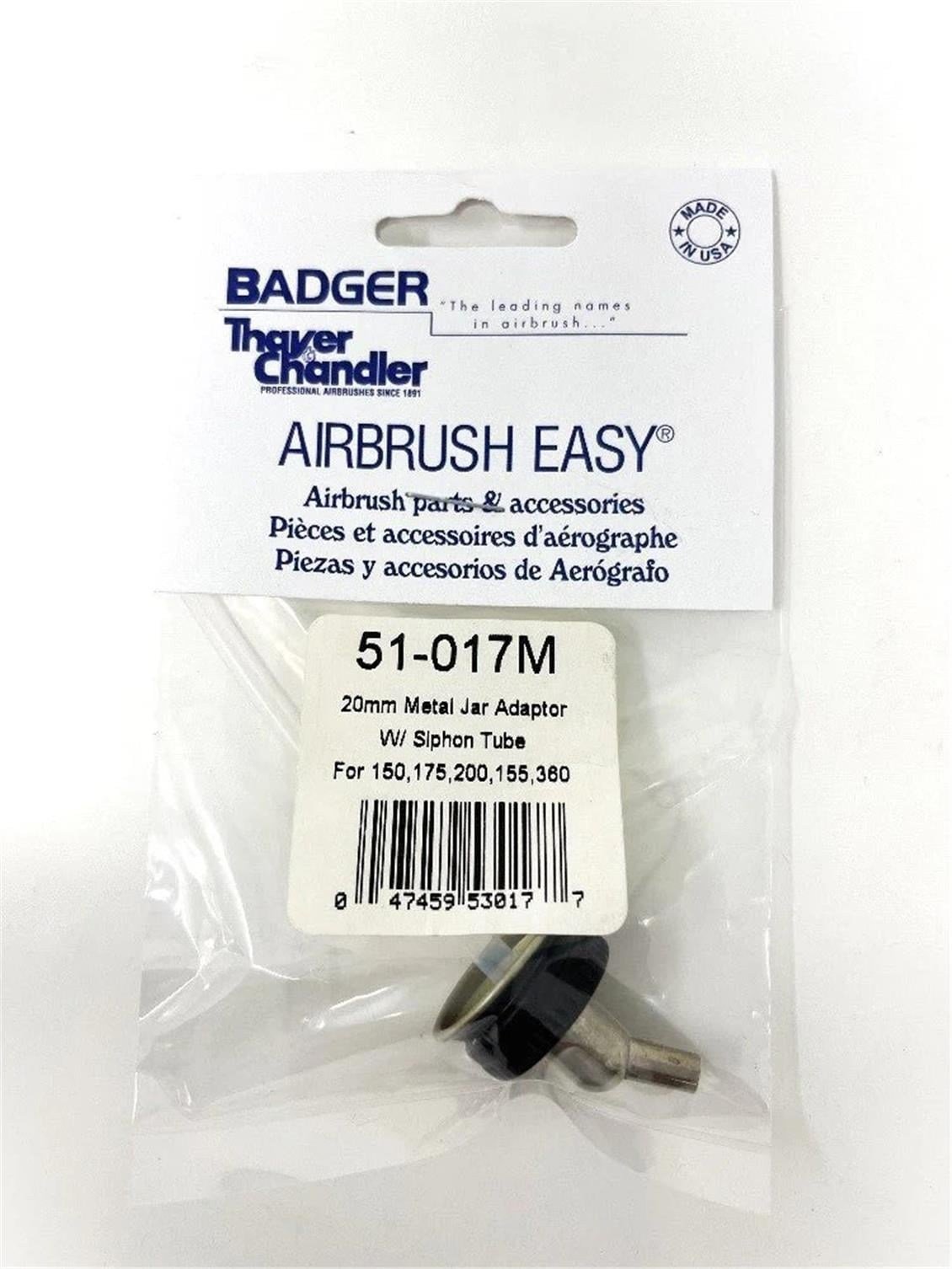 Badger 51-017M Airbrush Şişe Kapağı, 20 mm. (150,155,175,200,360 Tabancalar İçin)