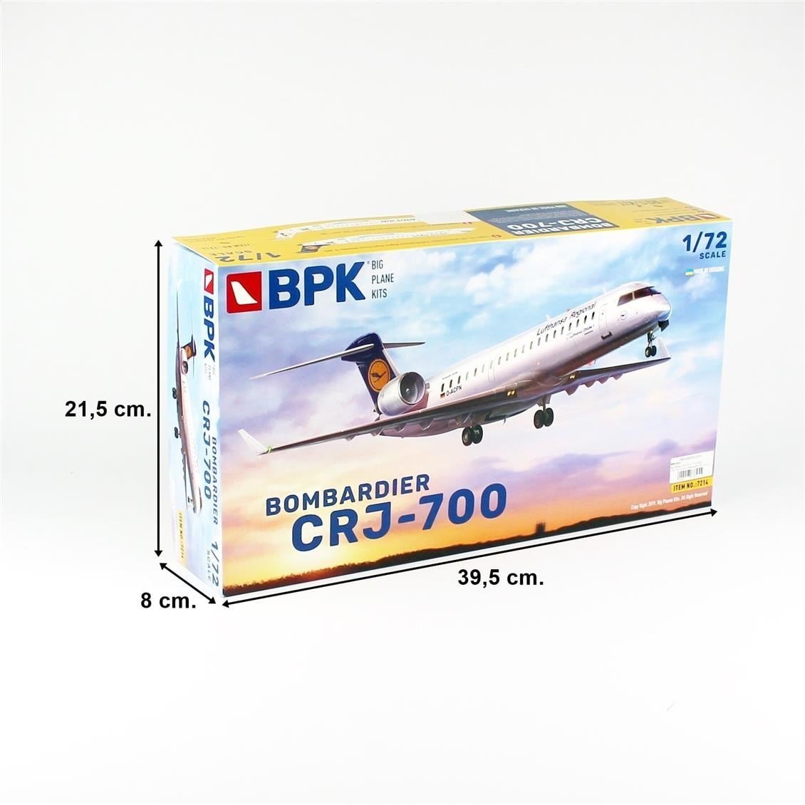 Big Planes Kits 7214 1/72 Ölçek, CRJ-700 7214 Lufthansa/Brit Air Yolcu Uçağı, Plastik Model kiti