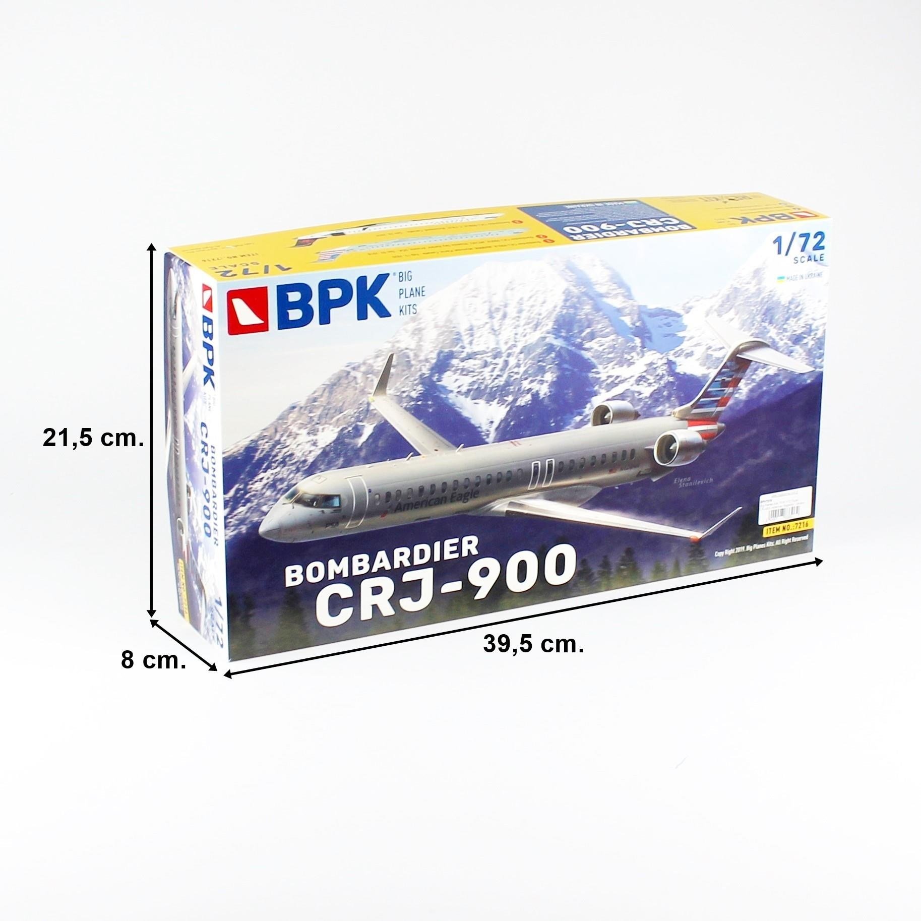 Big Planes Kits 7216 1/72 Ölçek, CRJ-900 American Eagle/Air Canada Yolcu Uçağı, Plastik Model kiti