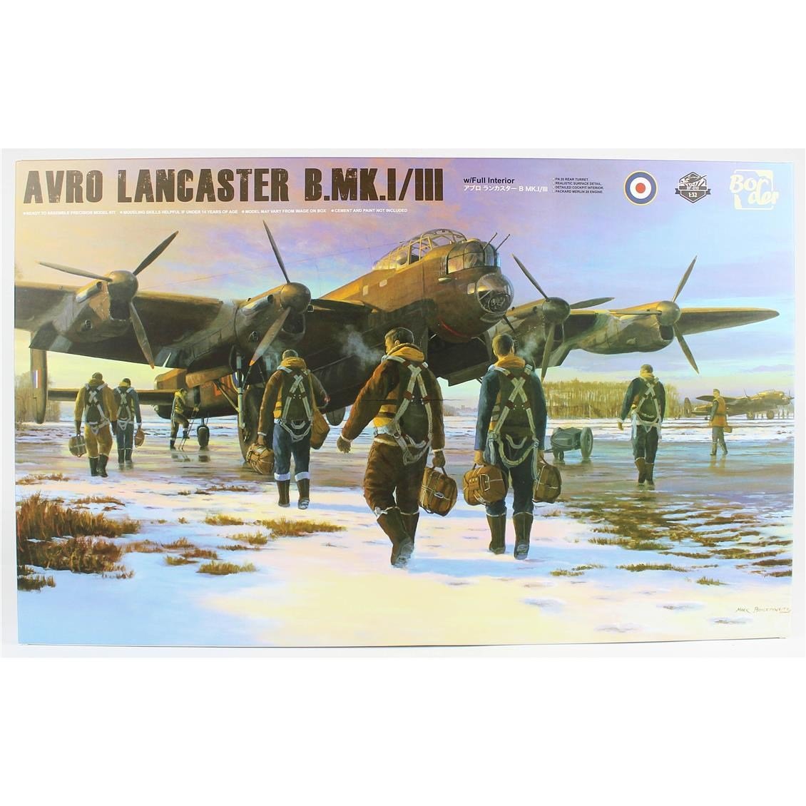 Border BF-010 1/32 Ölçek, Avro Lancaster B.Mk.I/III (Komple İç Detaylı), Savaş Uçağı Plastik Model Kiti