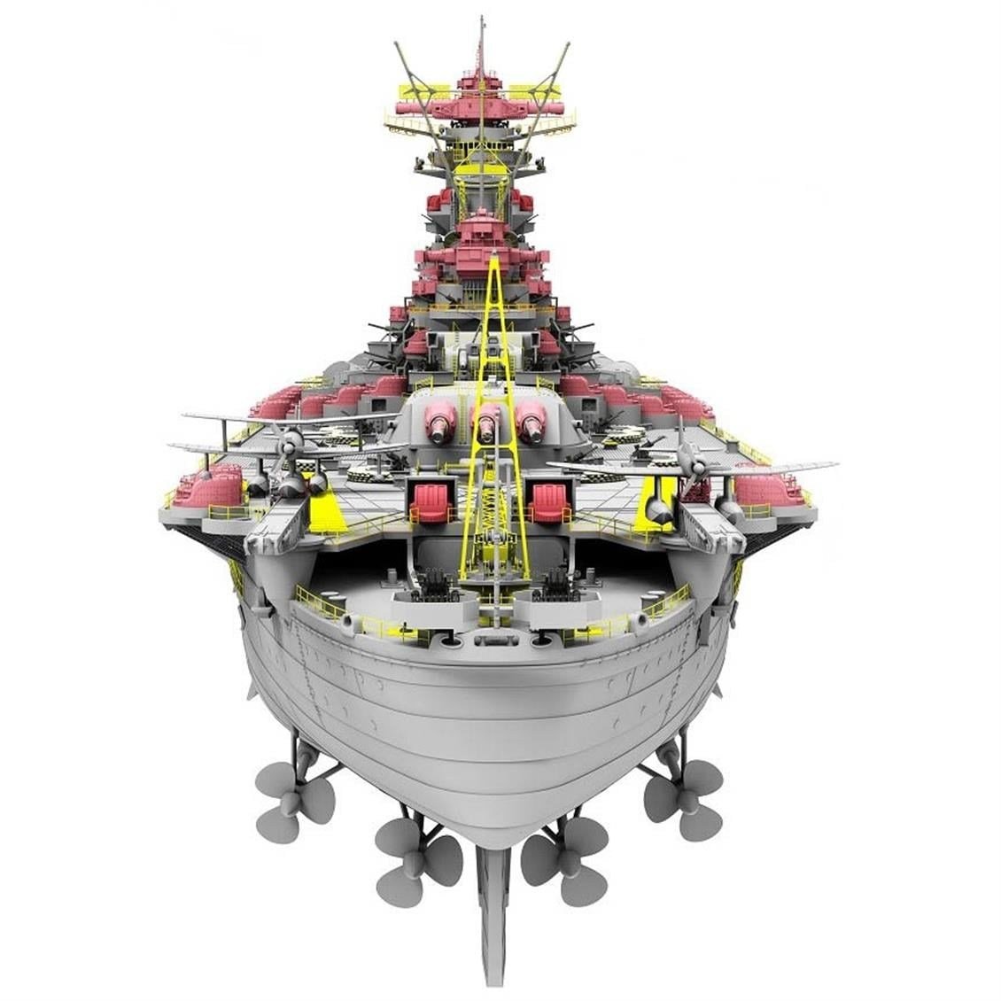 Border BS-004 1/350 Ölçek, IJN Yamato Savaş Gemisi, Plastik model Kiti