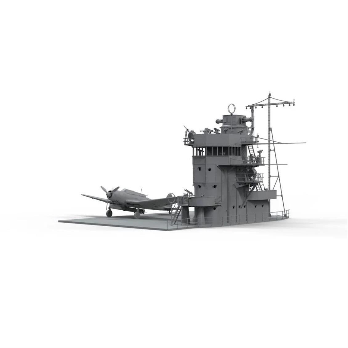 Border BSF-001 1/35 Ölçek, Akagi Uçak Gemisi Köprüsü ve Uçuş Güvertesi ile Nakajima B5N2 Kate Savaş Uçağı, Kombo Plastik Model