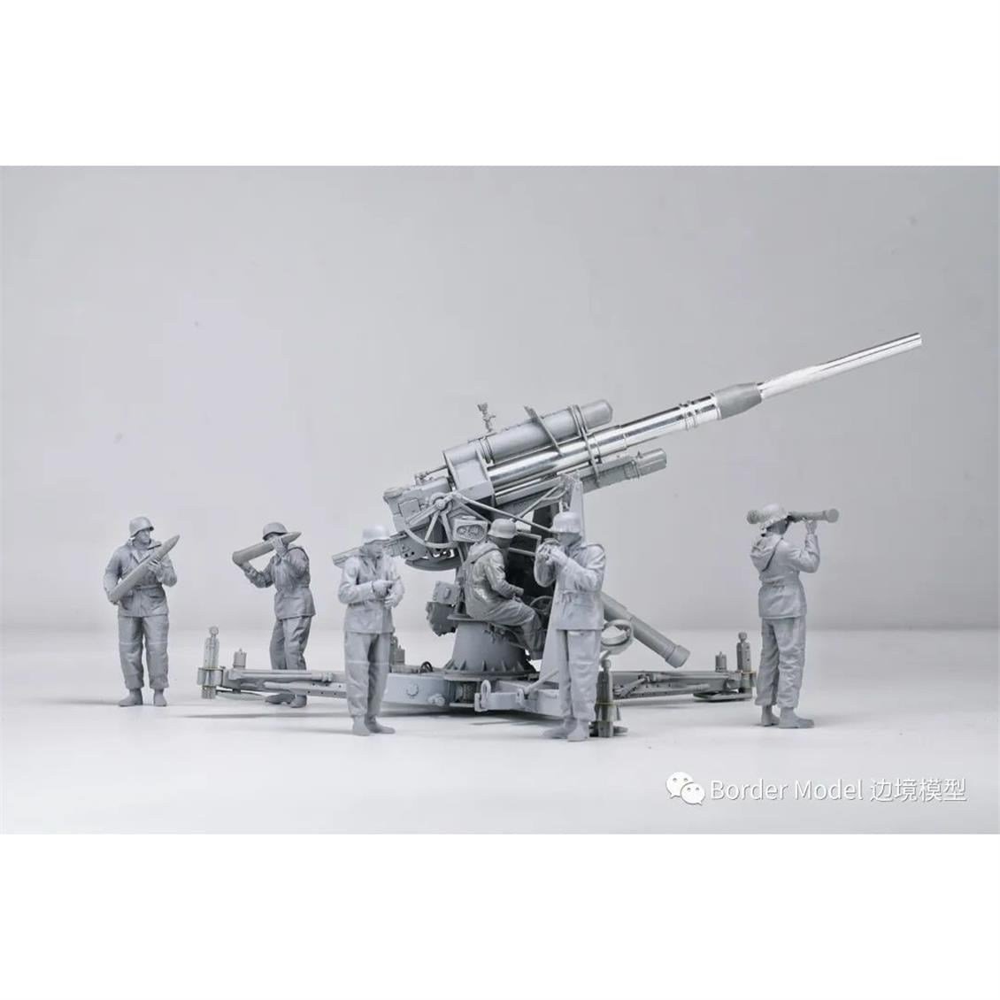 Border BT-013 1/35 Ölçek, Alman 88mm Gun Flak36 ve 6 Adet Uçaksavar Mürettebatı, Plastik Model Kiti