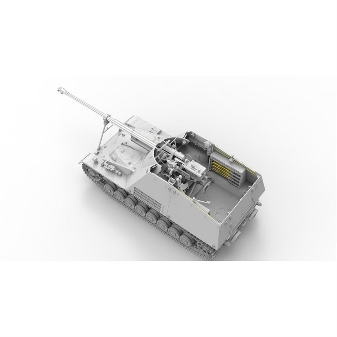 Border BT-024 1/35 Ölçek, Sd.Kfz.164 Nashorn, Erken Dönem Tankı, 4 Figürlü, Plastik Model Kiti