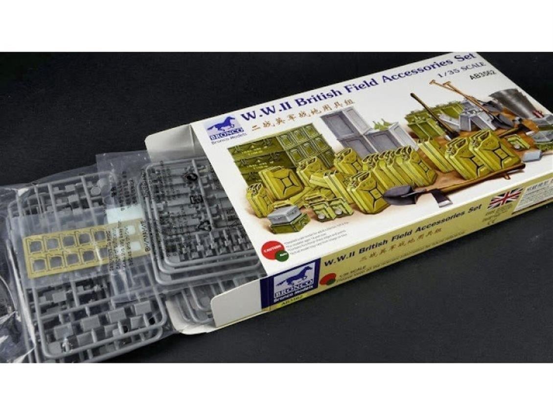 Bronco Ab3562 1/35 Ölçek, WWII British Field Accessories Set, Plastik Model kiti