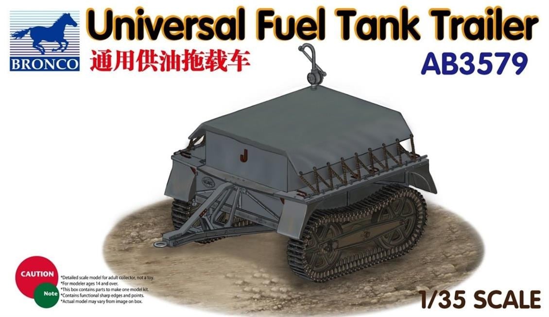 Bronco AB3579 1/35 Ölçek, Universal Fuel Tank Trailer, Plastik Model kiti